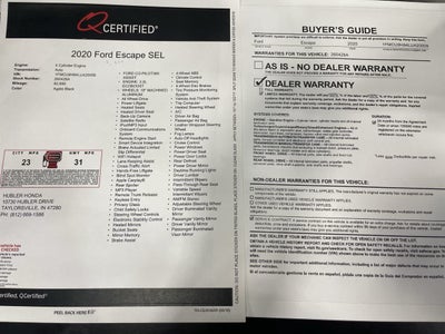 2020 Ford Escape SEL