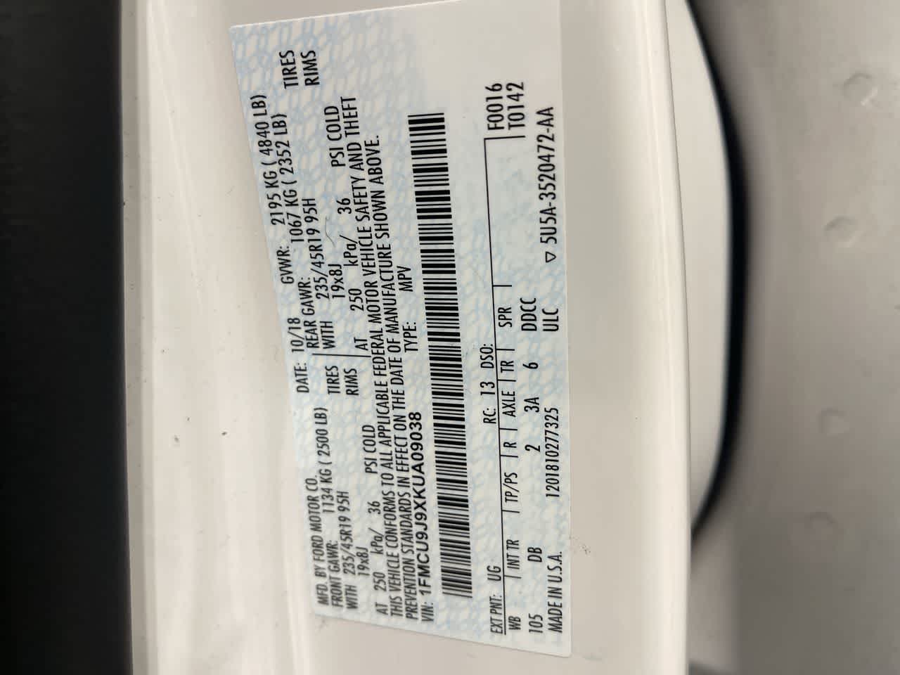 2019 Ford Escape Titanium