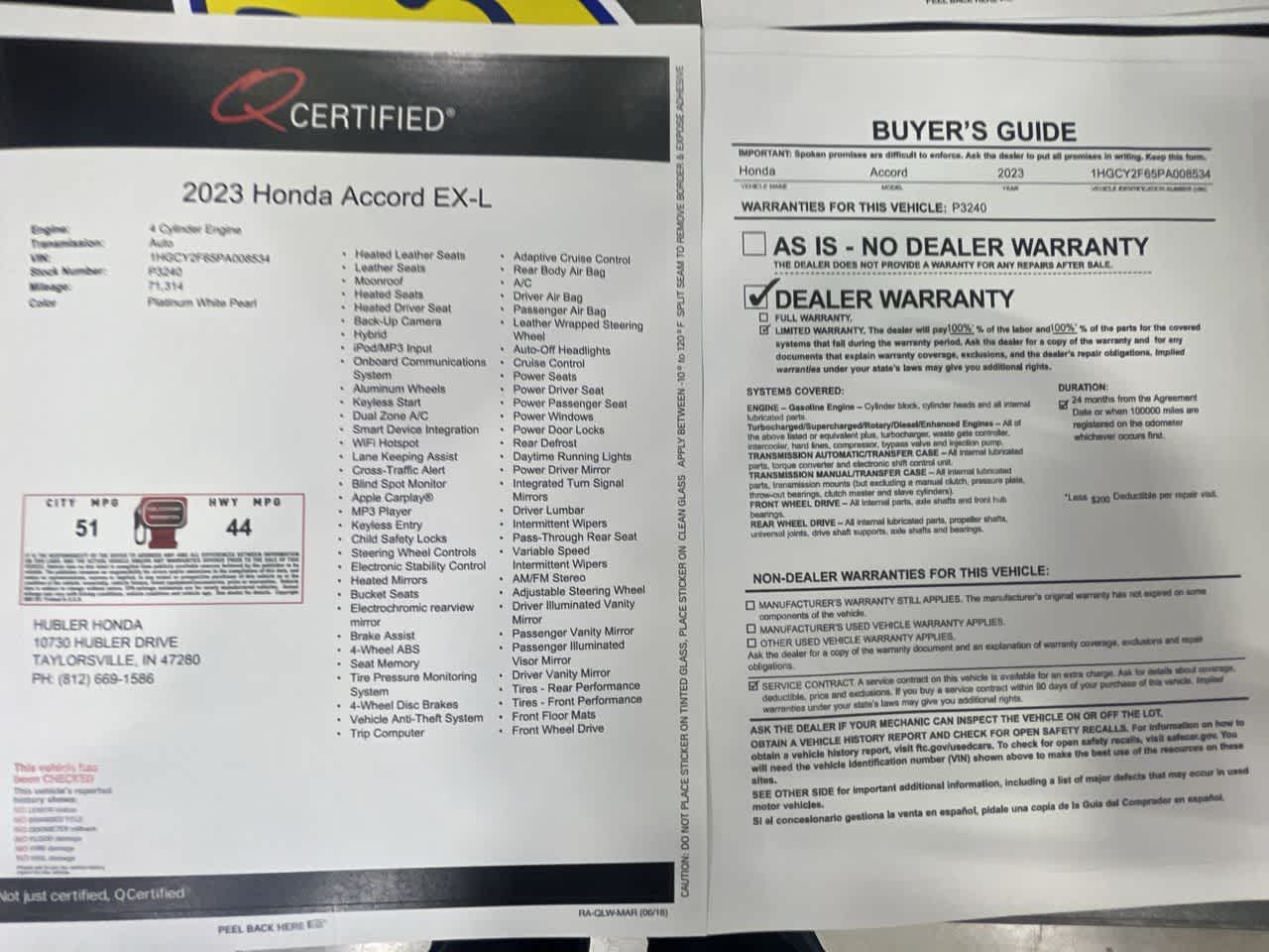 2023 Honda Accord Hybrid EX-L