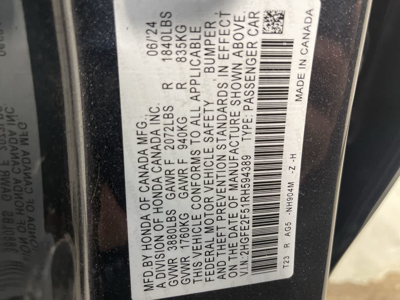 2024 Honda Civic Sport