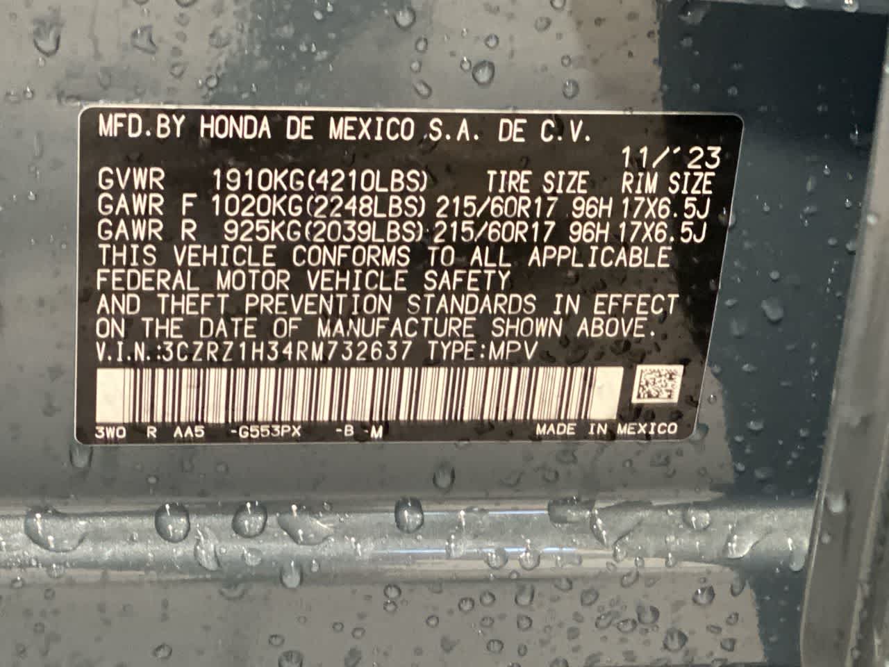 2024 Honda HR-V LX