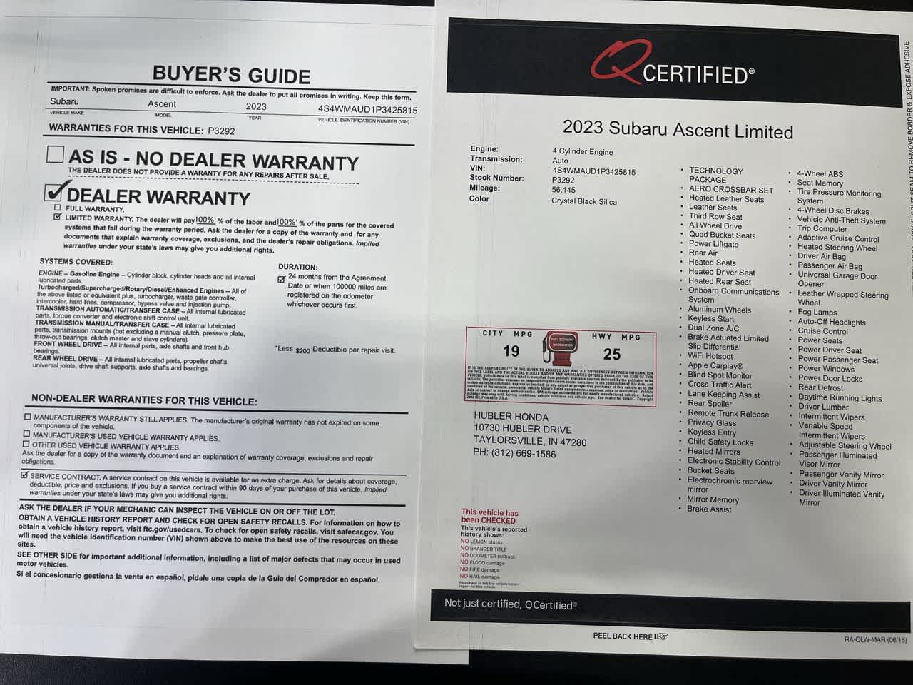 2023 Subaru Ascent Limited