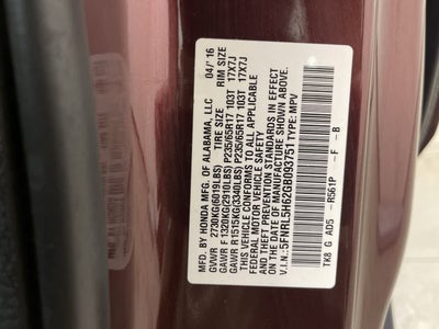 2016 Honda Odyssey EX-L