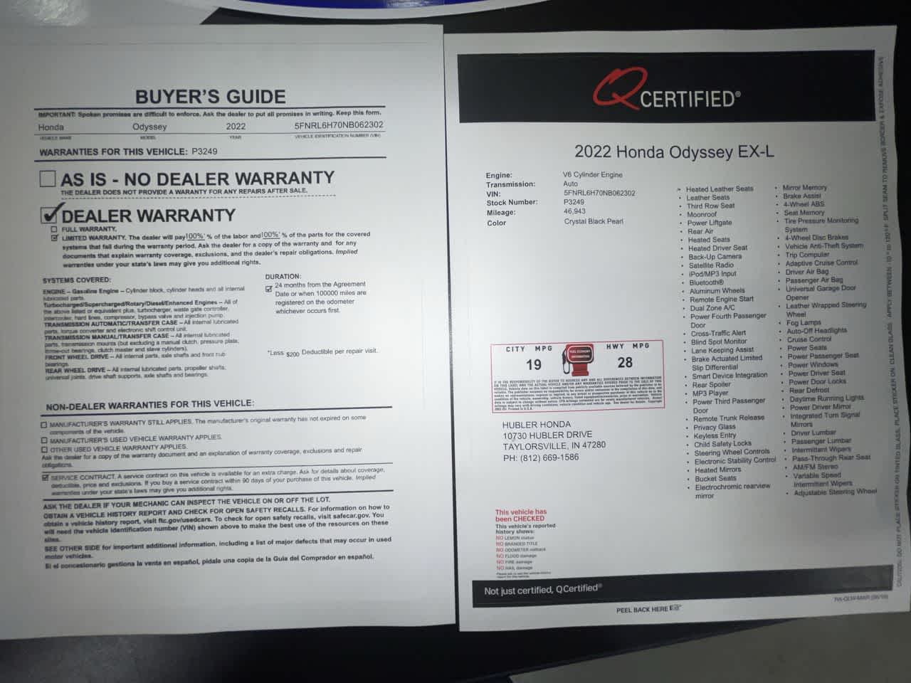 2022 Honda Odyssey EX-L