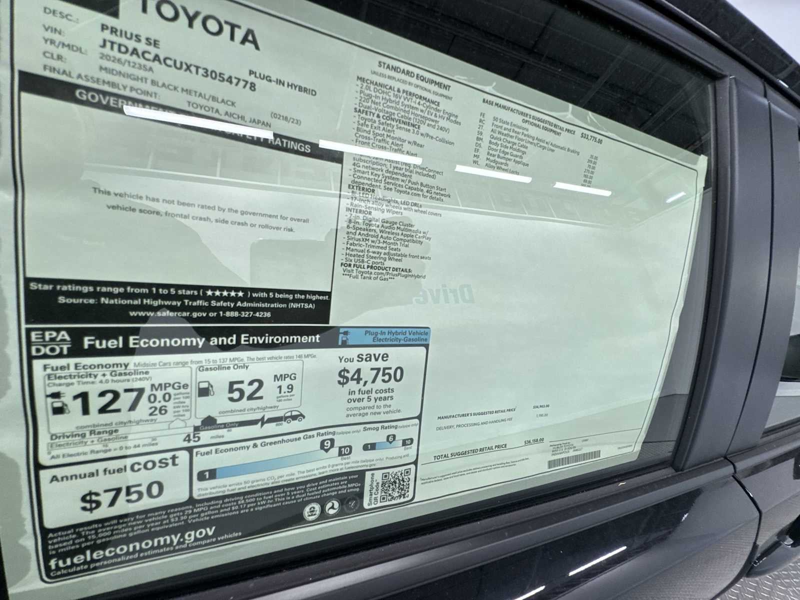 2026 Toyota Prius Plug-in Hybrid SE