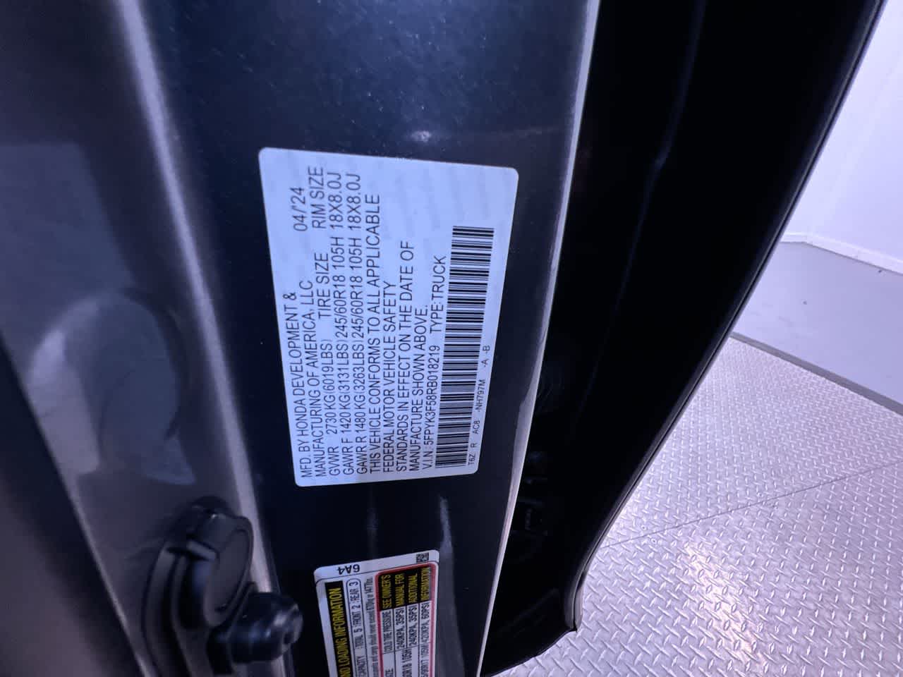 2024 Honda Ridgeline RTL